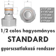   1/2 colos gyorscsatlakoz rendszer